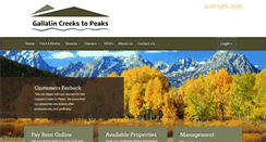 Desktop Screenshot of creekstopeaksrentals.com